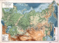 Гипсометрическая карта Российской империи. Ориентировочно 1914 год.