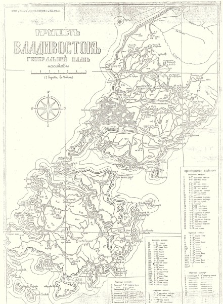Генеральный план крепости Владивосток, 1916 год